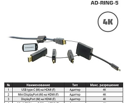 Комплект переходников Kramer AD-RING-5