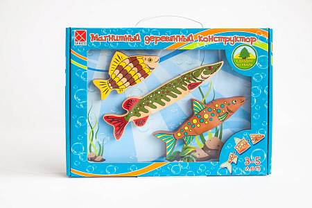 Магнитный деревянный конструктор «Рыбки» Магнитный деревянный конструктор «Рыбки»