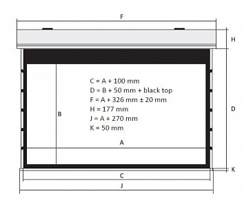 Kauber Blue Label XL Tensioned BT Cinema 154" 16:9 191x340 дроп. 40см., Clear Vision 