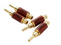 Разъем типа "Банан" DALI BANANAS/WOODEN BOX. GOLD/WOOD (4 шт/комплект)