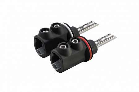 Акустический разъем тип "банан" Phaze Audio SpPlug RO. Цвет: BLACK/RED [Черный/Красный]