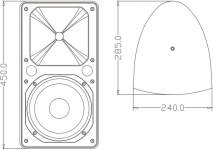 2-полосная акустическая система FDB ES108W (цвет белый)